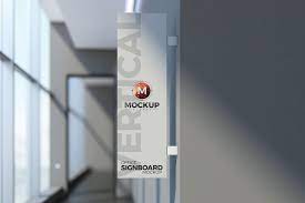 Download Free Office Vertical Signboard Mockup Sign Mockup Mockup Sign Board Design