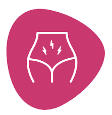 Medical icon representing pelvic pain or pelvic infection in the lower abdomen