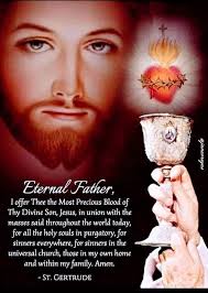 I adore you, oh Holy Cross, adorned with the sacred body of my Lord,  covered and smeared by his Precious Blood. I adore you, my God, hanging