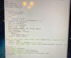 Solved 678 ranger2$ python3 classrooms.py if(len(fields)