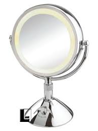 Conair 9 Inch Lighted Vanity Mirror 5x 1 2x Chrome Lodging Kit Company