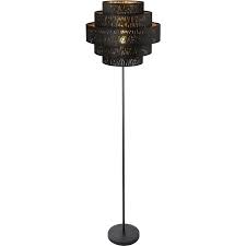 Globo Stehleuchte Tuxon Samt Schwarz Gold 1 Flammig O 45 Cm Eek E