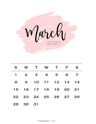 Cute Free Printable March 2021 Calendar Saturdaygift In 2020 Calendar Template Calender Print Print Calendar