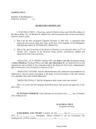 Corporate Secretary Certificate Template Certificate Templates Best Templates Templates