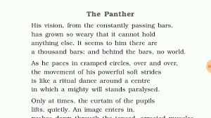 Every story or poem carries a message. Ncert Class 10 English First Flight The Panther Poem Hindi Youtube