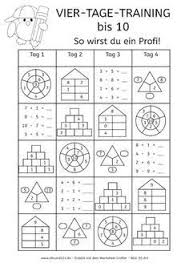 Vier Tage Mathe Training Zahlenraum Bis 10 Arbeitsblatt Mathe Bis 10 Dyskalkulie Dyskalkulietraining Afs Methode Stephany Kouj Arbeitsblatter Mathe Schule