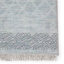 Find great deals on area rugs! Tikal Ravi Indoor Outdoor Border Light Blue Gray Area Rug 5 3 X7 6 By Jaipur Living Nis404809973 Designer Furniture Gallery