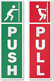 asmi collections self adhesive push and pull sign stickers set of 4