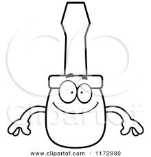 We have the finest coloring pages of the web, so see you soon. Cartoon Clipart Of A Screaming Screwdriver Mascot Vector Outlined Coloring Page By Cory Thoman 1172873