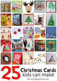 Get creative and decorate these ornaments anyway you wish who wouldn't get a smile when opening up this christmas card. Learn With Play At Home 25 Christmas Card Ideas Kids Can Make