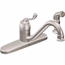 But they all have similar properties. Moen Muirfield Single Handle Lever Kitchen Faucet With Side Spray Stainless Valu Home Centers For The Do It Yourselfer In You