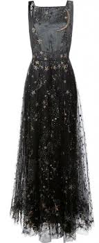 Stars Moon Embroidered Dress Valentino Pretty Dresses Dresses Fashion