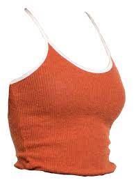Orange Crop Tank Top Polyvore Png Fashion Aesthetic Clothes Orange Outfit