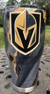 Vegas Golden Knights Hydro Dip Painted Ozark Trail Cup Comparable To The Widely Popular Yeti Cup Tha Golden Knights Vegas Golden Knights Golden Knights Hockey