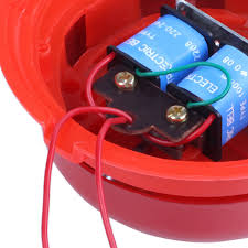 AC 220V 100mm 4 inch Dia Schools Fire Alarm Round Shape Electric Bell Red