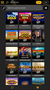 Grand Ivy Casino game selection 