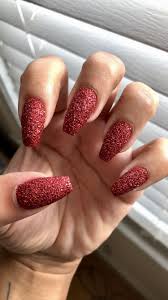 Black And Red Coffin Nails Red Glitter Coffin Nails Coffin Nails Glitter Red Nails Glitter Red Sparkly Nails