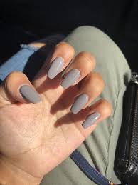 Coffin Short Matte Black Acrylic Nails Grey Short Coffin Acrylic Nails Coffin Short Grey Acrylic Nails