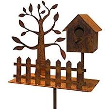 Gartenstecker Vogel 118cm Metall Rost Gartendeko Edelrost Gross Amazon De Garten Gartenstecker Edelrost Garten Deko