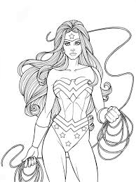 Her design is rather classic with that red and blue swimsuit and sparkling yellow stars around the hip area. She S A Wonder By Jamiefayx On Deviantart Superhero Coloring Pages Superhero Coloring Coloring Books