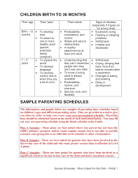 Parenting plan prepared by one party (no agreement). 2