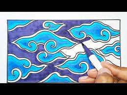 More images for gambar sketsa batik mega mendung » Cara Menggambar Batik Megamendung Buat Pemula Youtube