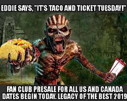 We know eddie can act up a bit with the killer krew but he's always on his best behaviour with the band. I Just Got My Maiden Usa Iron Maiden Tribute Band Facebook