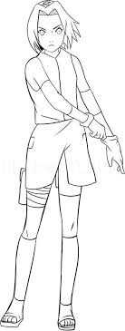 Naruto will be casually dressed so there will be no need to define the shoulders. Drawing Naruto Shippuden Sakura Easy Drawing