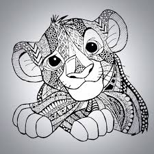 Simba Tangled By Inktalesart Mandala Coloring Mandala Coloring Pages Animal Coloring Pages