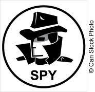 Black And White Spy Drawing Spy Agent With Hat Glasses And Coat In Black And White Spy Illustration Free Illustrations