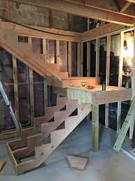Stair Landings And Stringers Built And Installed #Diy #Remodel #Lumpshouse  #Stringers #Landings #Stairs #Construction #Basemen… | Stairway Design,  Stairs, Stairways