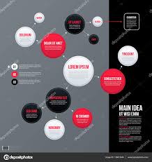 Modern Business Organization Chart Template With Red White