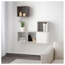 Eket Schrankkombination Fur Wandmontage Weiss Hellgrau Dunkelgrau Ikea Deutschland Haus Deko Schlafzimmer Deko Wg Zimmer