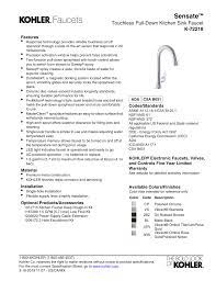Faucet are warranted to the original consumer purchaser to be free from defects in material and workmanship for 5 years from the date of purchase or, for commercial users, Kohler K 72218 3tr User Manual Manualzz