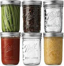 This beautiful candle container has a height of 4.375 and a diameter of 3.25. Amazon Com Ball Wide Mouth Mason Jars 16 Oz Capacity 6 Pack With Airtight Lids And Bands For Canning Fermenting Pickling Decor Freezing Microwave And Dishwasher Safe Bundled With Sewanta Jar Opener Kitchen