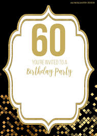 Black And Gold Birthday Invitations Templates Free Printable Black And Gold 60th Birthday Invitation Templates Drevio In 2020 Printable Birthday Invitations Free Printable Birthday Invitations 60th Birthday Party Invitations