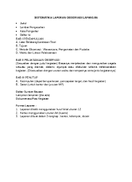 Contoh lembar pengesahan makalah kelompok. Format Observasi Lapangan