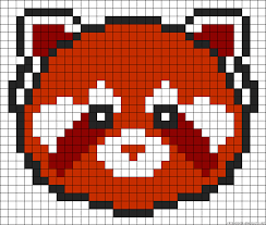Red Panda Bear Perler Bead Pattern Cross Stitch Tiny Cross Stitch Christmas Cross Stitch