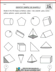 Identify Simple 3d Shapes 1st Grade Geometry Worksheets Shapes Worksheets Shapes Worksheet Kindergarten 3d Shapes Worksheets