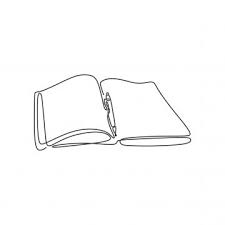 Book Clipart Line Book Illustration Pen Sketch Outline Vector Education Class Creative Isolated Knowledg Line Drawing Continuous Line Drawing Line Art Drawings