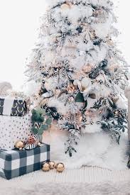 Black And Rose Gold Christmas Tree Pin By Helen Piechoinski On Christmas Frosted Christmas Tree White Christmas Tree Decorations White Christmas Decor