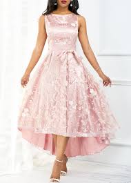Back Zipper Bowknot Detail High Low Lace Dress Rotita Com Usd 43 93 High Low Lace Dress Shop Casual Dresses Lace Dress