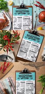 Seafood Menu Template By Barcelonadesignshop On Envato Elements Seafood Menu Seafood Menu Ideas Menu Design