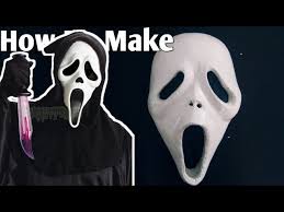 Bahan dasar membuat topeng : Cara Membuat Topeng Ghost Face Dari Bubur Kertas Youtube