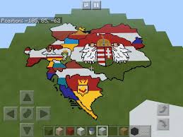 A Flagmap Of The Austro Hungarian Crownlands But Built In Minecraft Historical Maps Austro Hungarian Minecraft