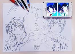 My Kimi No Na Wa Sketch Anime Amino Official fanpage of the best anime movie kimi no nawa. my kimi no na wa sketch anime amino