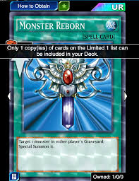 I only have one 'Monster Reborn' why won't it let me add this one? :  r/DuelLinks