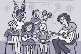 Many of the songs can be used for a variety of grades, classroom activities and concerts. Illustration Classroom Kids Playing Music Cropped Jpg Nih News In Health