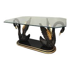 Sculptural Black Swan Statue Dining Table Chairish Dining Table Glass Top Dining Table Furniture Design Inspiration