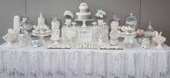 White Silver Wedding Kara S Party Ideas Silver Wedding Decorations White Silver Wedding White Party Decorations